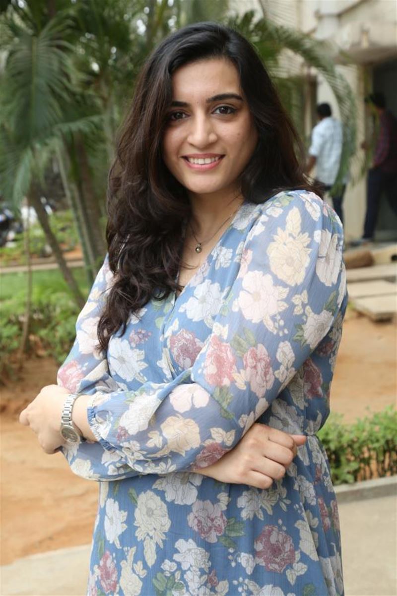 Telugu Actress Krishna Manjusha in Blue Dress